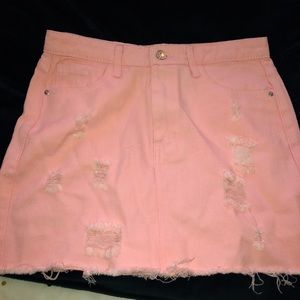 SHEIN size small: pink jean skirt NWOT